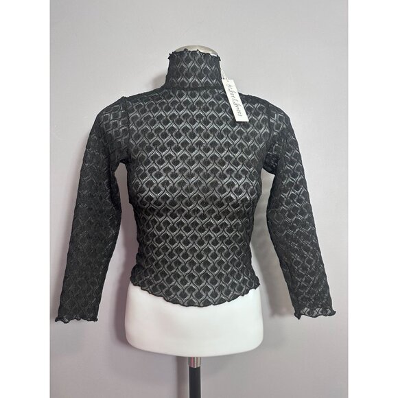 For Love & Lemons Tracy Turtleneck Crop Top NWT XS - Picture 2 of 9